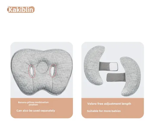 Almohada Para Asiento De Coche Para Bebé Tipo U, Color Gris