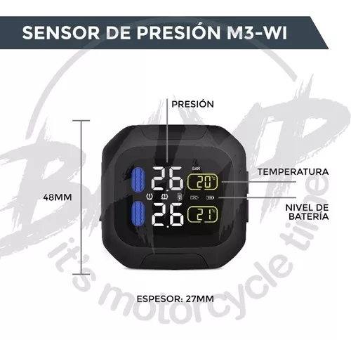 Sensor de presión de llantas para moto