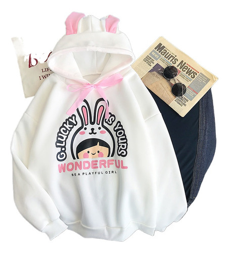 Cute Rabbit Ears Hoodie