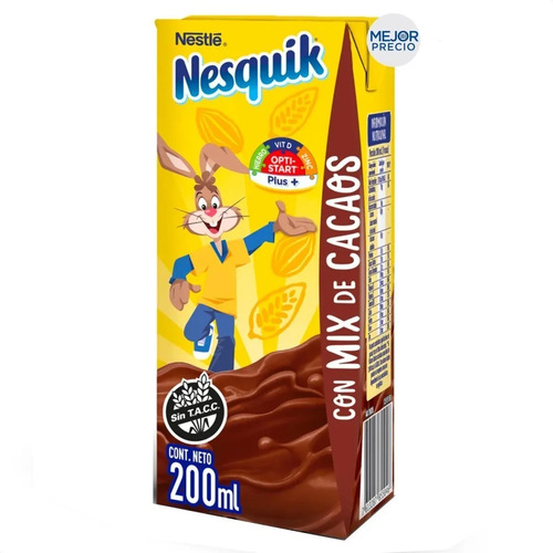 Imagen 1 de 7 de Nesquik Bebida Leche Chocolatada Sin Tacc Nestle 