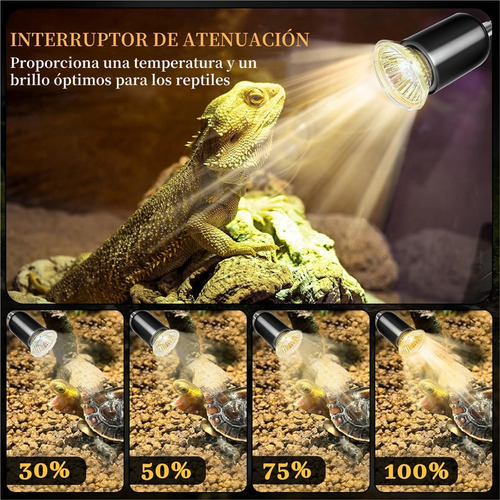 Lámparas De Calor Para Tortuga Reptiles 2 Bombillas Uva+uvb