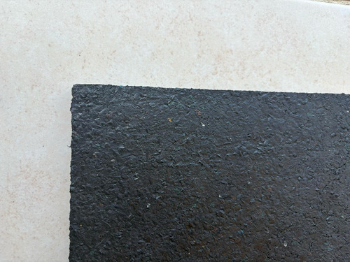 Baldosa De Gimnasio Piso Caucho 1m X1m 25mm De Espesor Negro