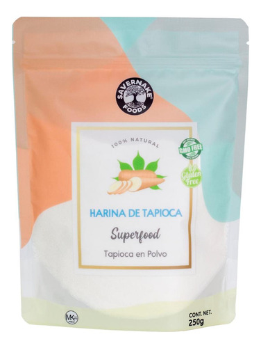 Harina De Tapioca En Polvo 250g Premium 100% Natural