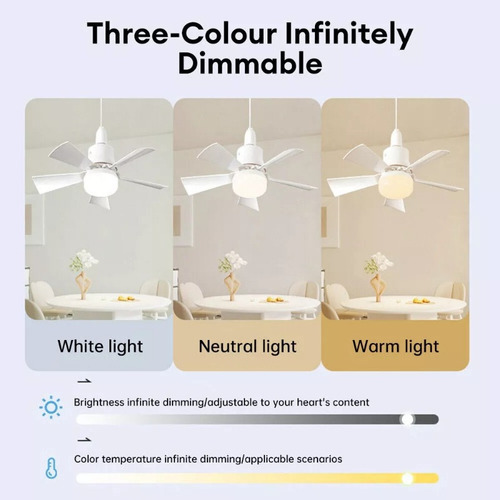 Para Luz De Ventilador Desmontable Con Control Remoto Moda