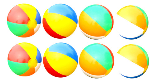 8 Peças De 23 Cm Summer Ball Beach Toy Random Color