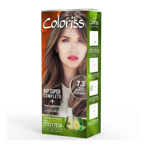 Tinte Capilar Coloriss 7.64 - g a $98