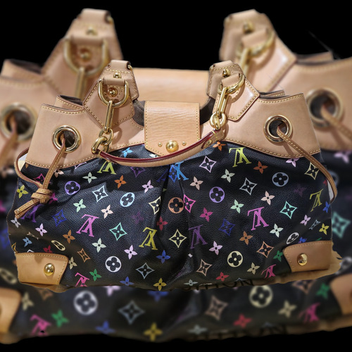Bolso De Mano Louis Vuitton Monograma Multicolor Ursula Negro Multicolor Oro Marrón Claro (Usado)