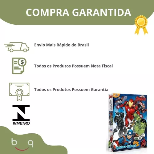 Jogo Quebra Cabeça Infantil Vingadores Marvel 100 Peças - Loja Zuza  Brinquedos