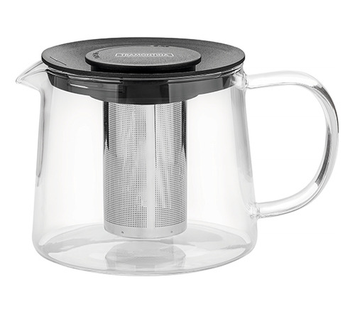 Tetera De Vidrio E Inox Con Infusor 900ml Tramontina