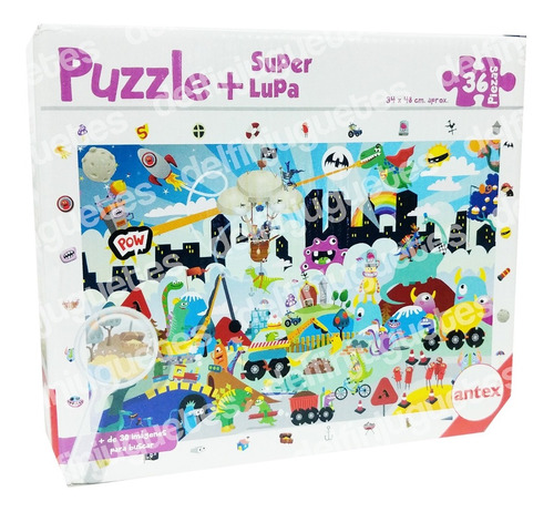 Antex Puzzle Gigante 36 Piezas + Lupa Juego Rompecabezas