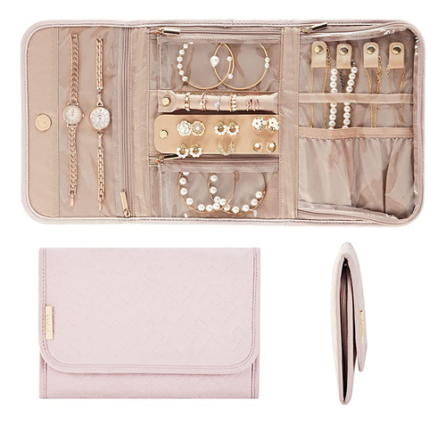 Nishel Travel Jewelry Organizer Roll, Estuche Plegable Trans