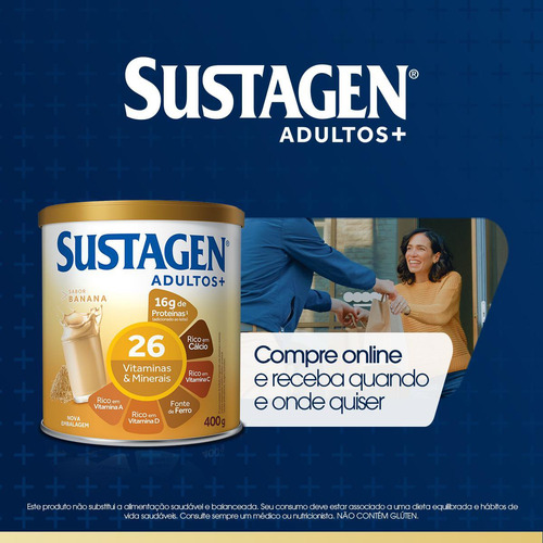 Complemento Alimentar Adultos+ Sabor Banana 400g Sustagen