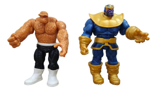 2 Figuras Avengers The Thing La Mole Thanos Titán Hero Serie