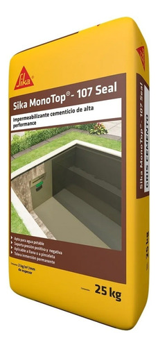 Sika Monotop 107 Impermeabilizante Cementicio Bolsa 25kg