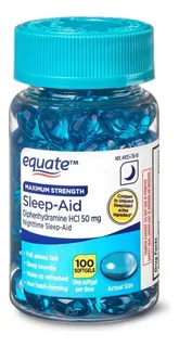 Sleep Aid 50 Mg Sueño Maximo Y Rapido 100 Capsulas Descanso Sabor Sin sabor