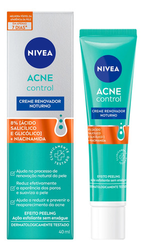 Creme Renovador Noturno Nivea Acne Control 40ml