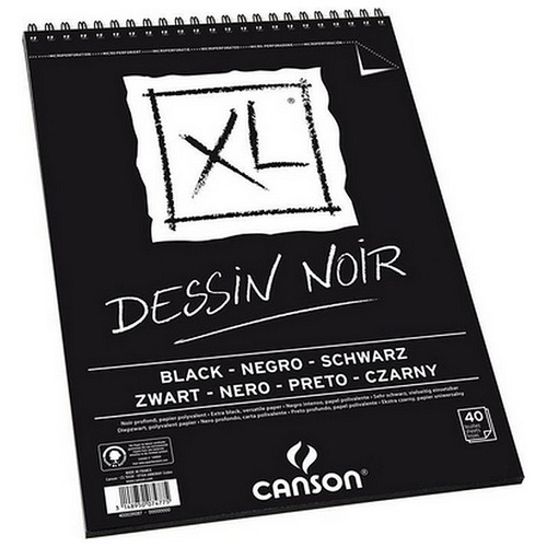 Bloco Canson Xl Dessin Noir A4 150g/m2 40 Folhas