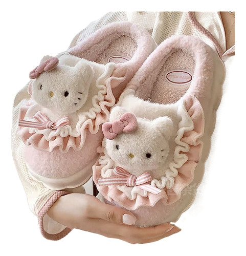 Pantuflas De Peluche Sanrio Con Dibujos Animados De Hello Ki