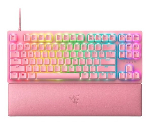 Teclado Mecánico Razer Huntsman V2 Tkl Optical Red Rosado