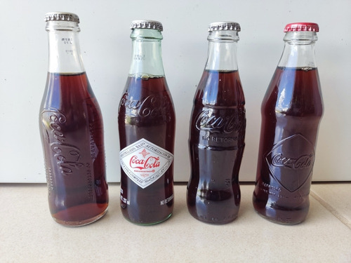 Colección De 4 Refrescos Cocacola Retro 2014 Vintage Botella