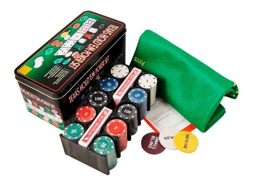 Set De Poker Texas Hold`em Fichas Casino  200 Fichas