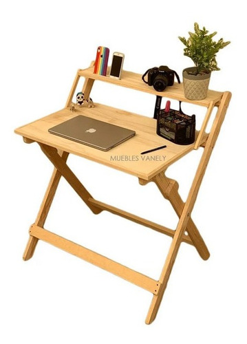 Pupitre Escritorio Madera Plegable Económico Home Office Nat