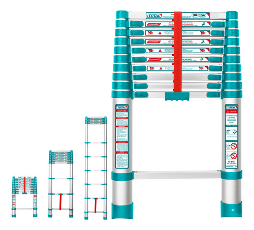 Escalera Plegable De Aluminio 3.18 M 10 Niveles - 150 Kgs