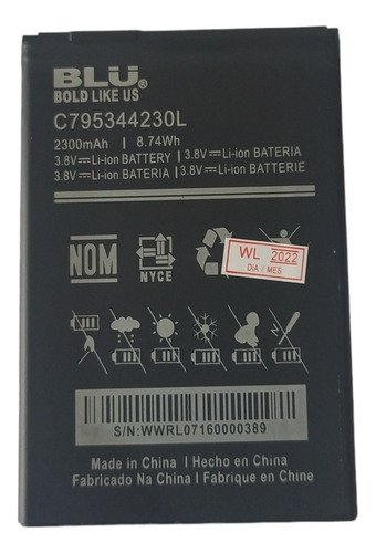 Batería Blu C795344230l Studio J5 (2352)