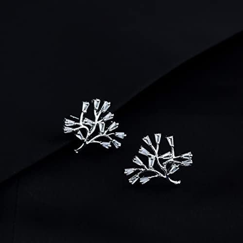 Pendiente Americano I Joyas Chapado En Plata Moda Con Circon