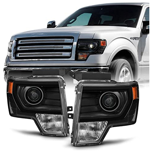 Faros Proyectores Negros Para Ford F-150 2009-2014