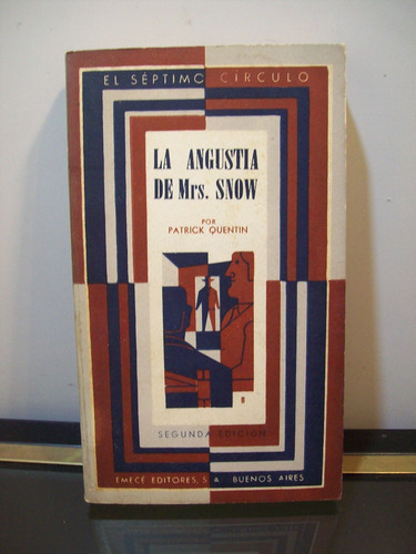 Adp La Angustia De Mrs. Snow Patrick Quentin / Ed. Emece