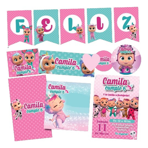 Kit Imprimible Personalizado Bebes Llorones Candy Cumple