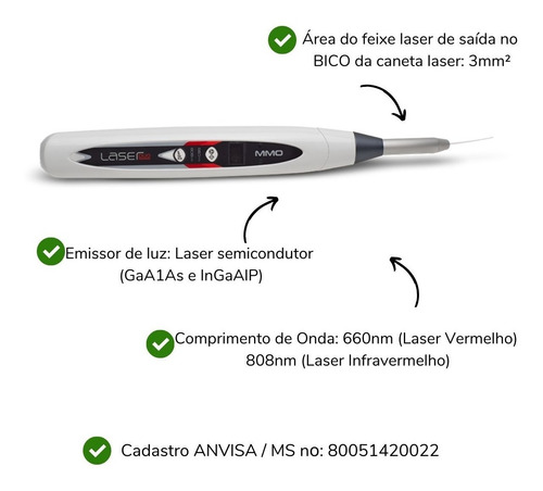 Laser Duo Odontologico Laser Mmo Vermelho E Infravermelho
