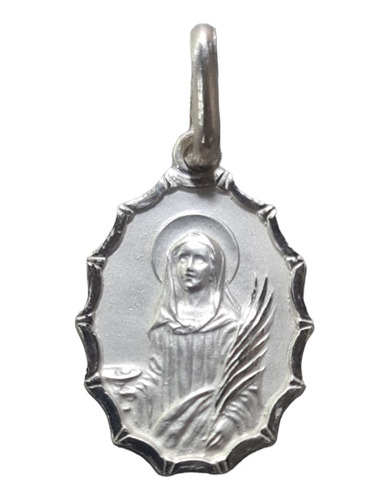 Medalla Plata 925 Santa Lucía #145 (medallas Nava)