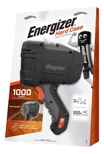 Linterna Led Energizer 1000 Lum, Hard Case, Recargable