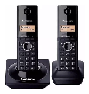 Teléfono Inalámbrico Duo Pansonic Kx-tg1712meb Negro 2 Pzs