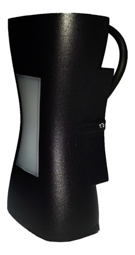 Lampara Led De Pared 8w Reloj De Arena Uso Exterior Interior Estructura Reloj De Arena Negro Luz Calida 3500k