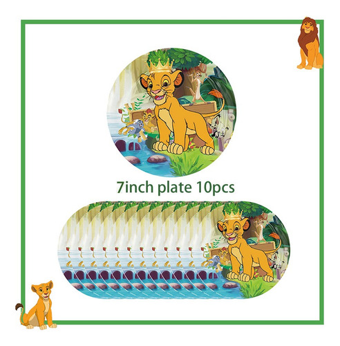 Kit Cumpleaños Simba El Rey Leon Cotillon Mas Globos Fiestas