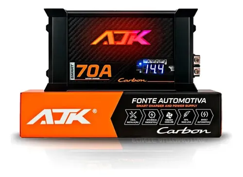 Fonte Carregador Carbon Smart 70a AJK Toca Até 3500w Bivolt