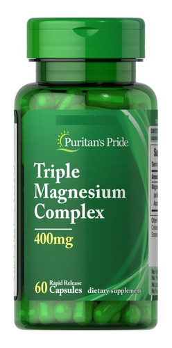 Imagen 1 de 3 de Triple Magnesium Complex 400 Mg X 60 Cap Eeuu