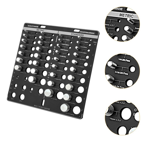 Juego De Calibres De Roscas Para Comprobador De Roscas Negro