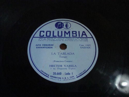 Pasta Hector Varela Su Orquesta Tipica C28