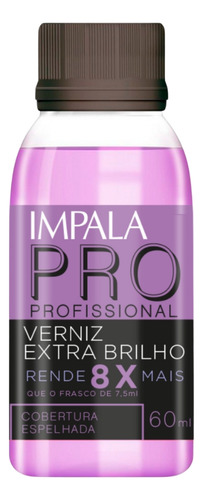 Kit 6 Esmalte Impala Base Extra Brilho Profissional 60ml