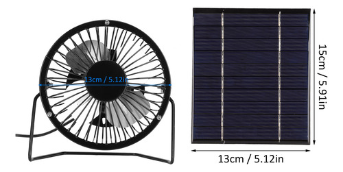 Mesa Recargable Portátil Con Ventilador De Panel Solar De 2,