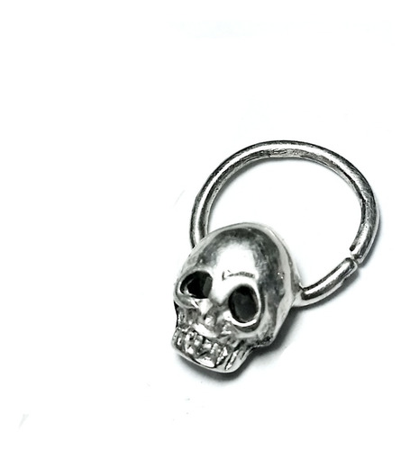 Piercing Septum Helix Fake Lobule Plata Calavera Skull