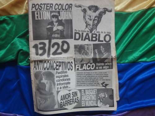 Revista 13/20 1989 Luis Alberto Spinetta Homosexual Diablo