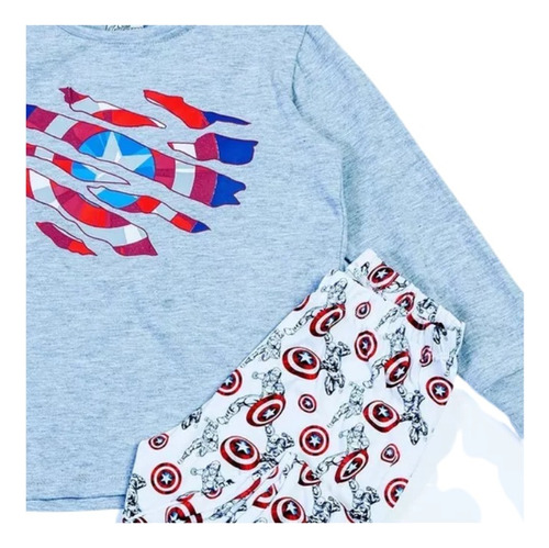 Pijama Avengers Vengadores Capitan America Nene Lic Oficial 