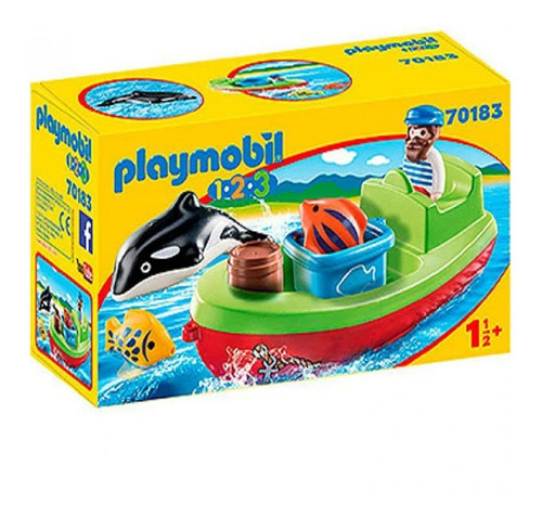 Imagen 1 de 1 de Pescador Con Bote 1.2.3 Playmobil - Stickers