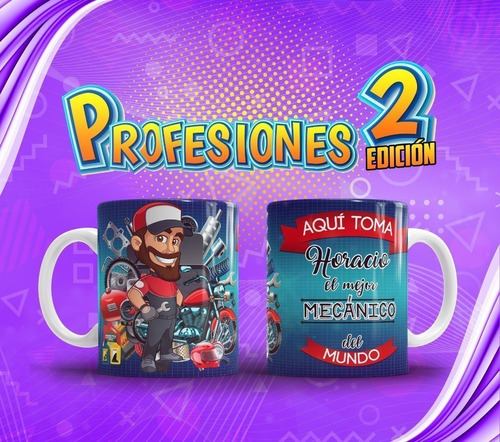 Profesiones 2019 Aquí Toma El Mejor Sublimacion Tazas Pack 2