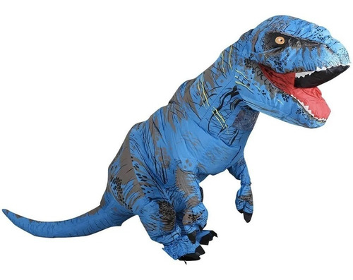 Dinosaurio Inflable Disfraz Tiranosaurio Para Niños Azul